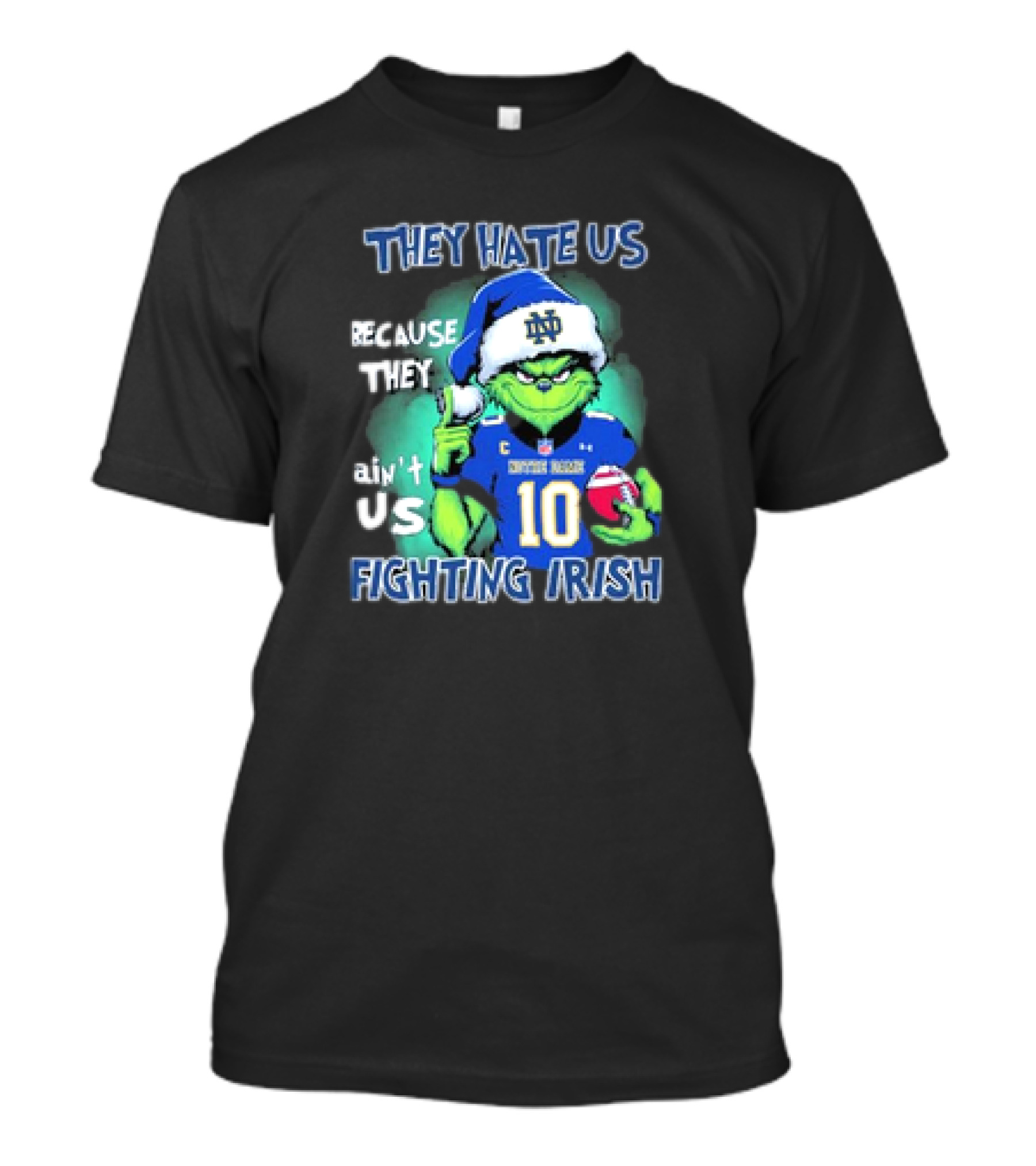 Notre Dame Fighting Irish They Hate Us Because They Ain't Us Grinch 2025 T-Shirt