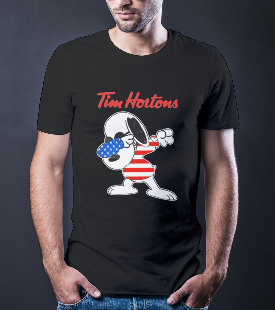 Tim Hortons Snoopy Dabbing American T-Shirt