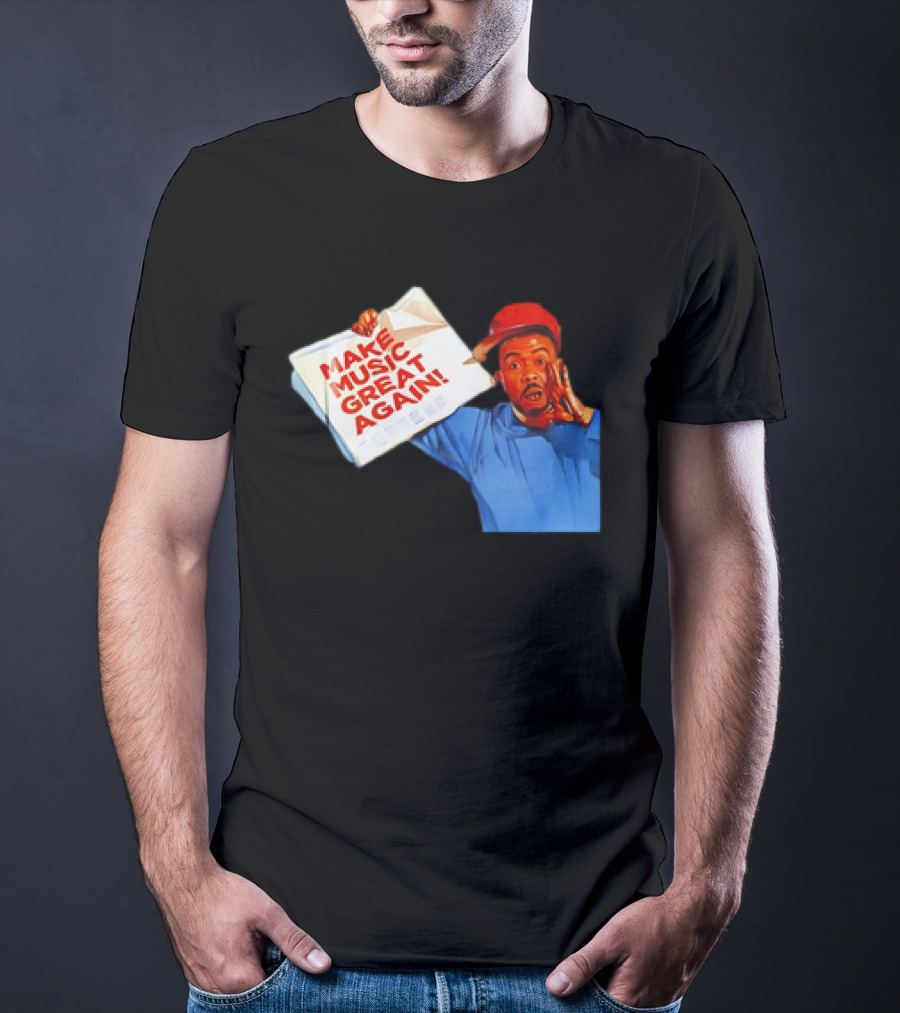 Timbo Land Make Music Great Again Newspaper Character T-Shirt