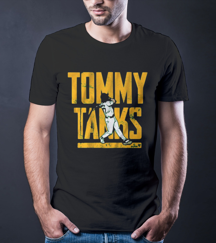 Tommy Tanks Baseball Player Silhouette T-Shirt