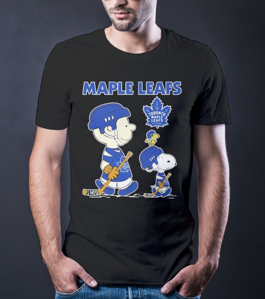 Toronto Maple Leafs Peanuts Snoopy Hockey 2025 Charlie Brown Woodstock T-Shirt