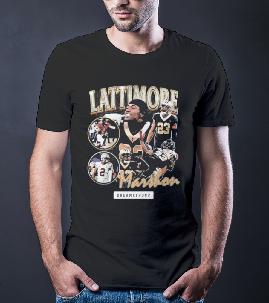 Lattimore Marshon Dreamathon Football Tribute Imagery T-Shirt