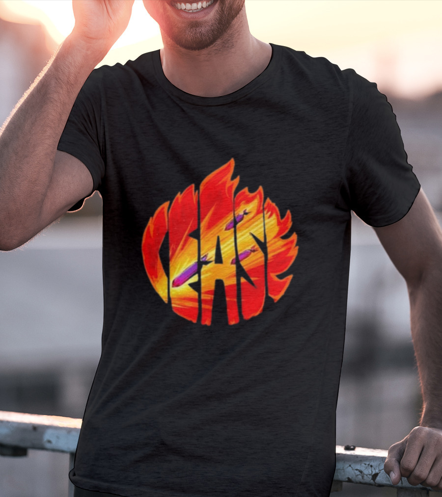Cease Fire Flame Letters With Missiles T-Shirt