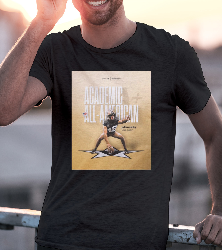 Vanderbilt Football Julian Ashby Academic All-American Long Snapper T-Shirt