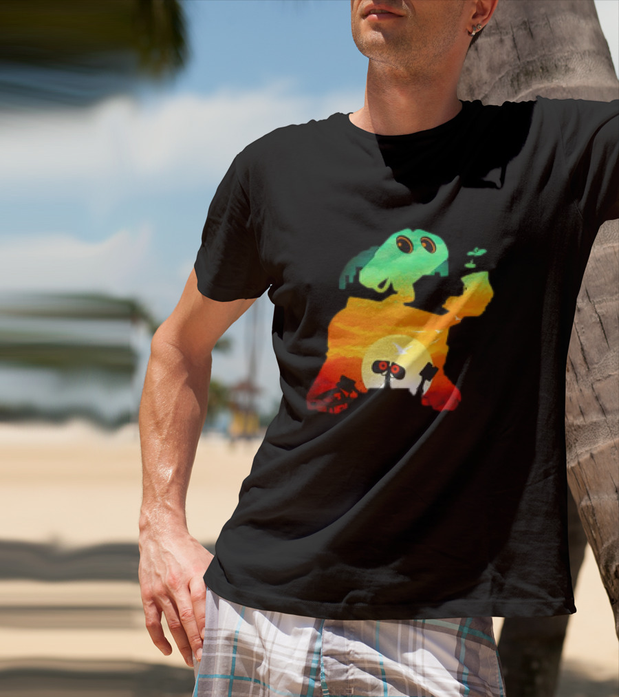 Wall-E Cosmic Recycler Sunset Silhouette T-Shirt
