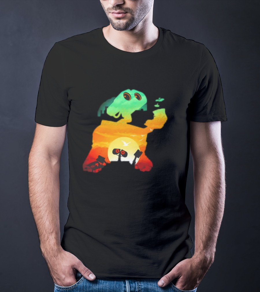 Wall-E Cosmic Recycler Sunset Silhouette T-Shirt