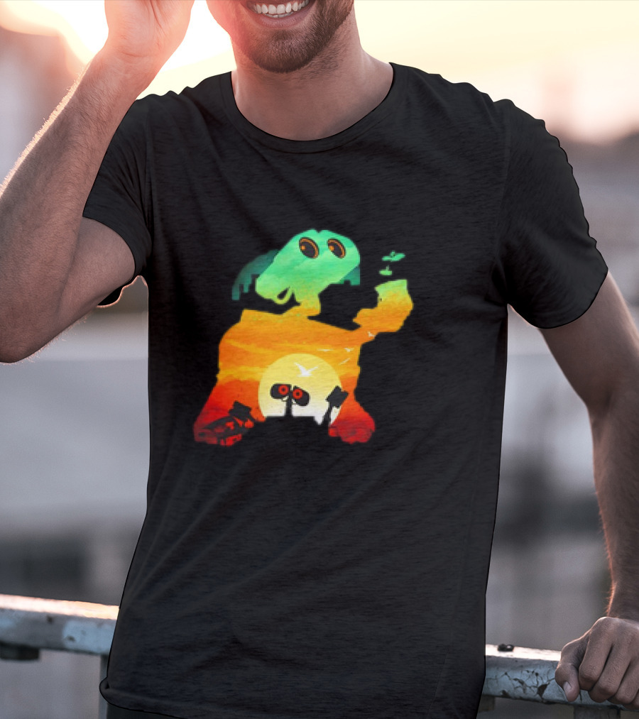 Wall-E Cosmic Recycler Sunset Silhouette T-Shirt