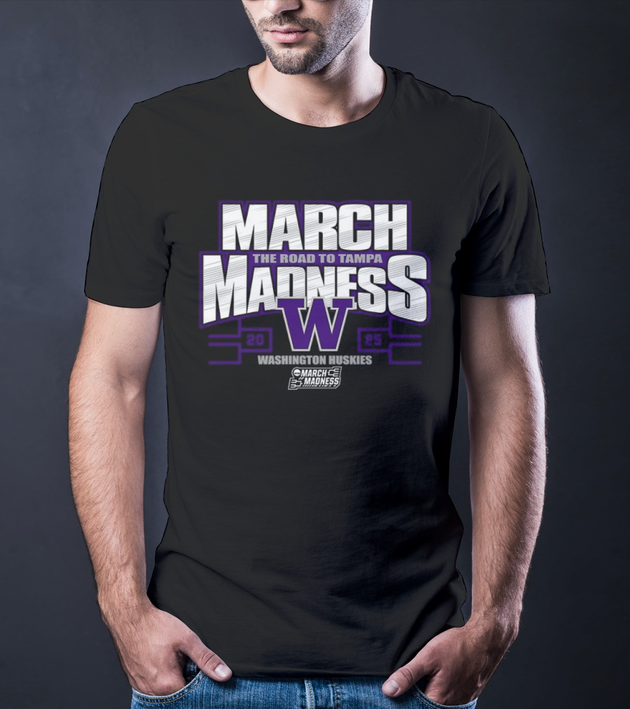 Washington Huskies 2025 March Madness The Road To Tampa T-Shirt