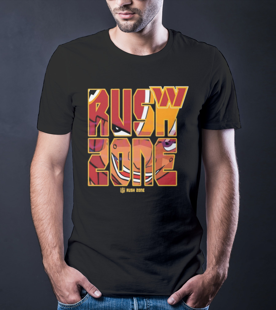 Washington Commanders NFL Rush Zone Cartoon Football T-Shirt