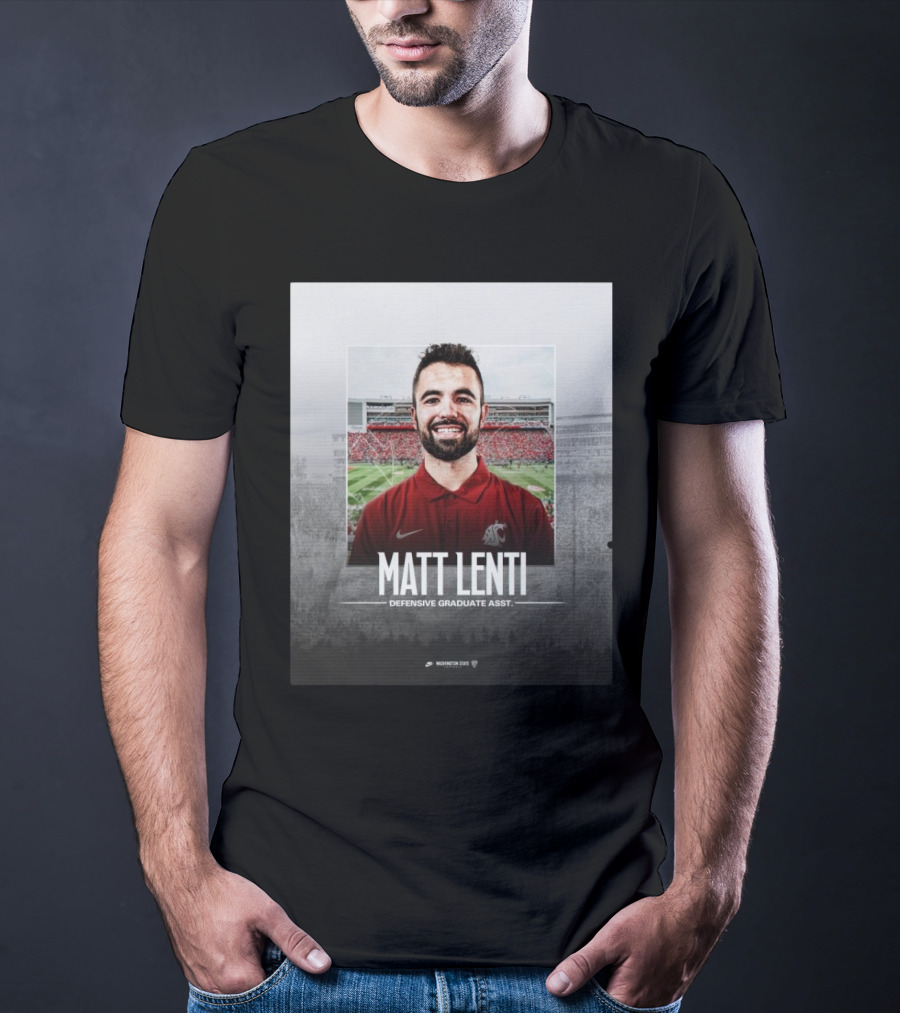 Matt Lenti Defensive Graduate Asst Washington State Cougars Palouse Football T-Shirt