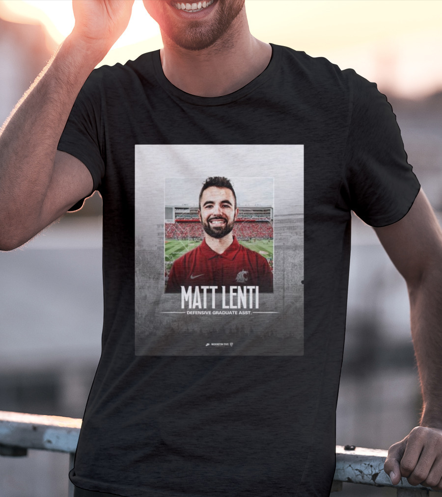 Matt Lenti Defensive Graduate Asst Washington State Cougars Palouse Football T-Shirt