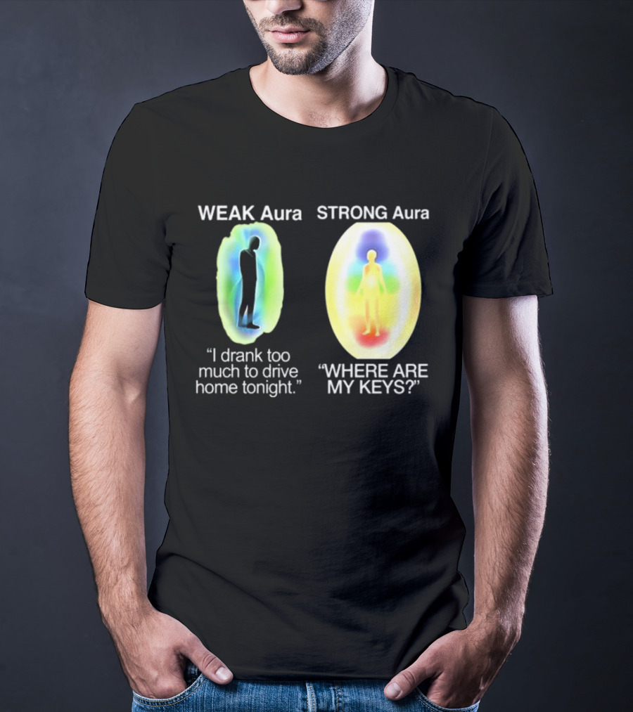 Weak Aura I Drank Too Much To Drive Home Strong Aura Where Are My Keys T-Shirt