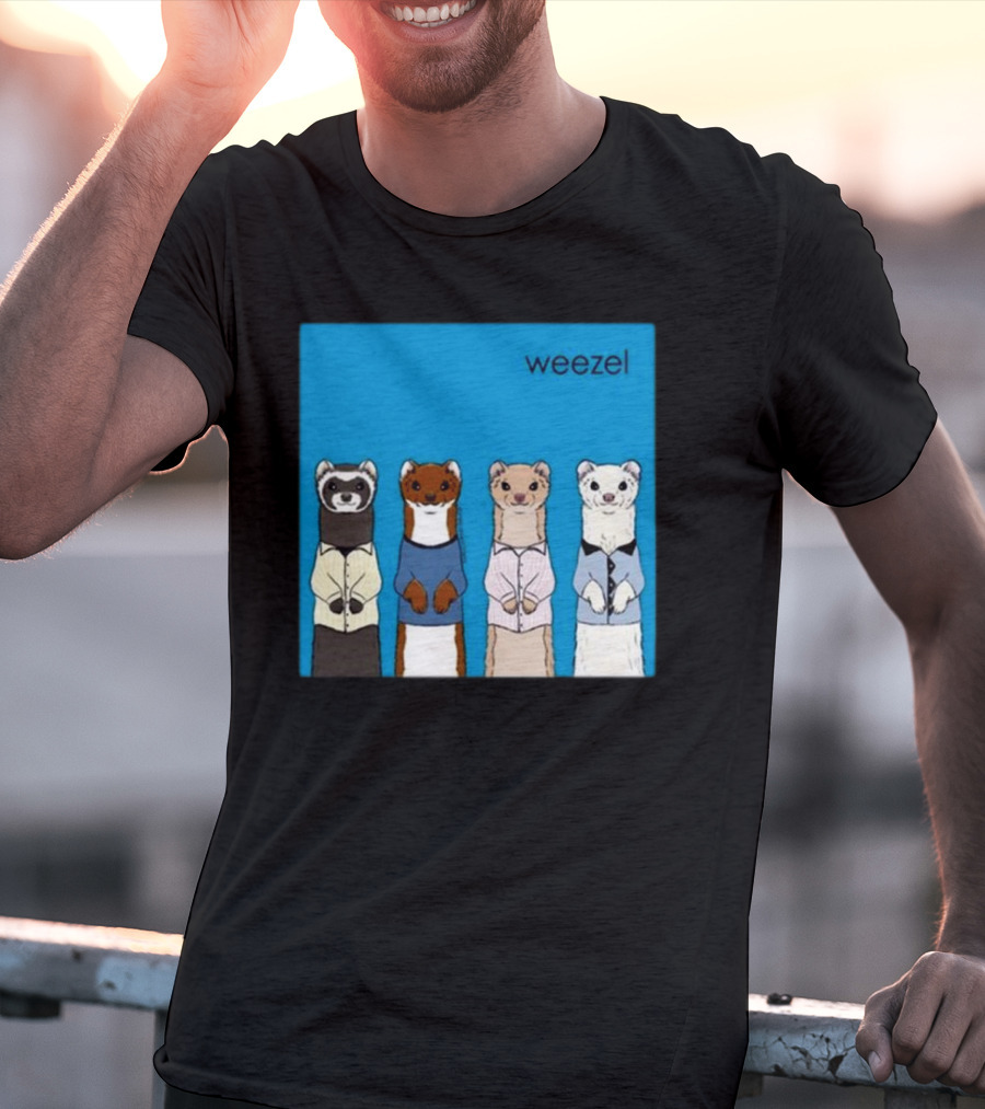 Weezel Weasel In Colorful Outfits Quartet T-Shirt