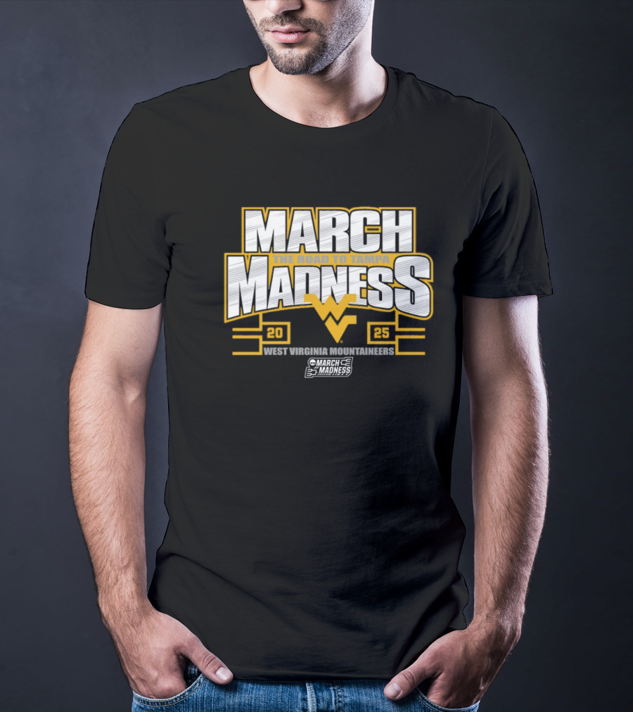 West Virginia Mountaineers 2025 NCAA March Madness The Road To Tampa T-Shirt