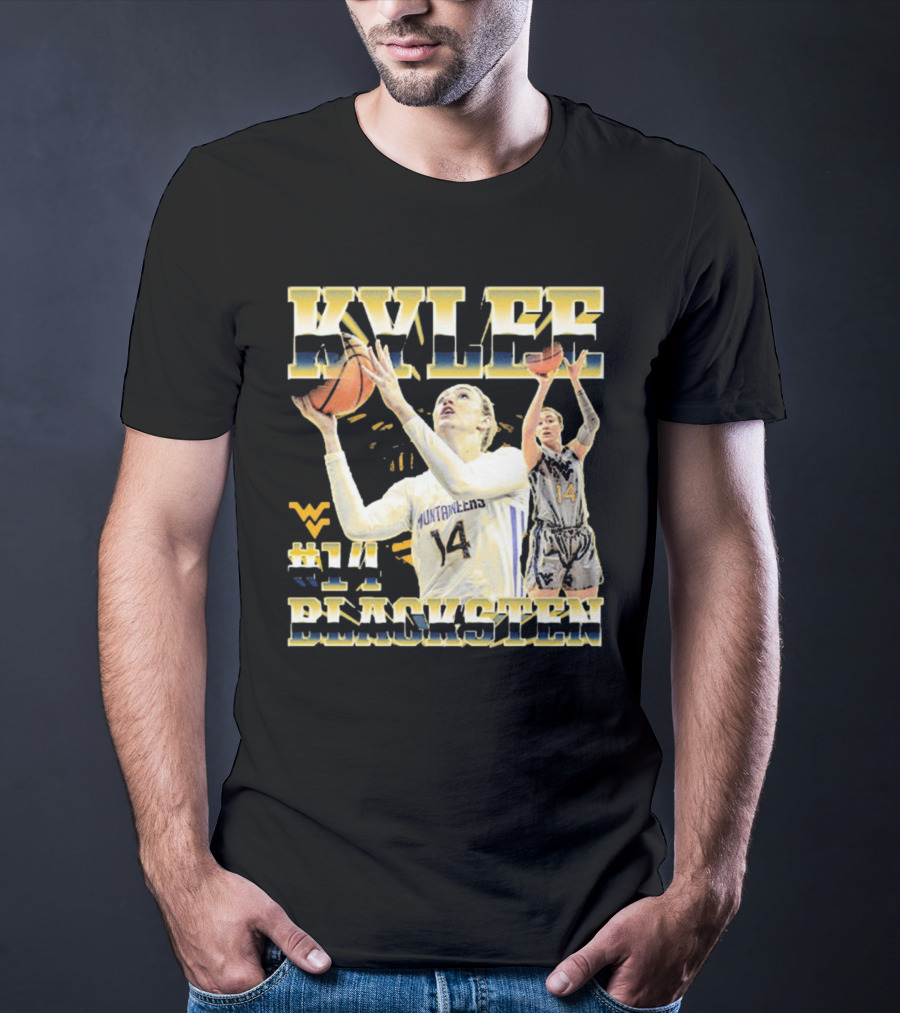 West Virginia Mountaineers Basketball Kylee Blacksten #14 T-Shirt