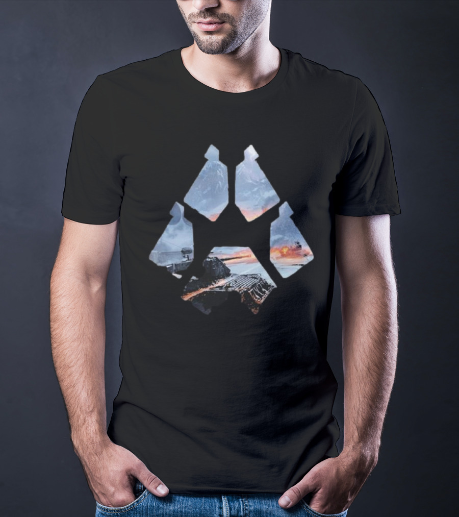 Wot Steel Hunter Winter Landscape Battle Icon T-Shirt