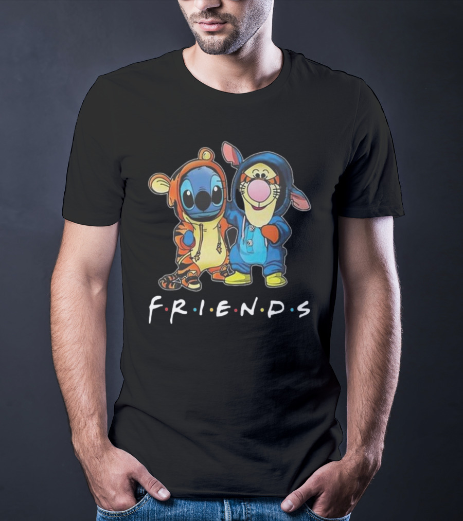 Winnie The Pooh Tigger And Stitch Friends Disney Collaboration T-Shirt
