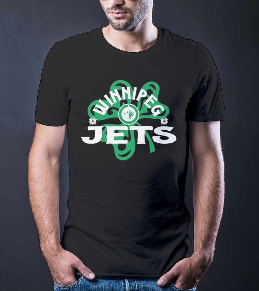 Winnipeg Jets Shamrock St. Patrick’s Day Hockey T-Shirt