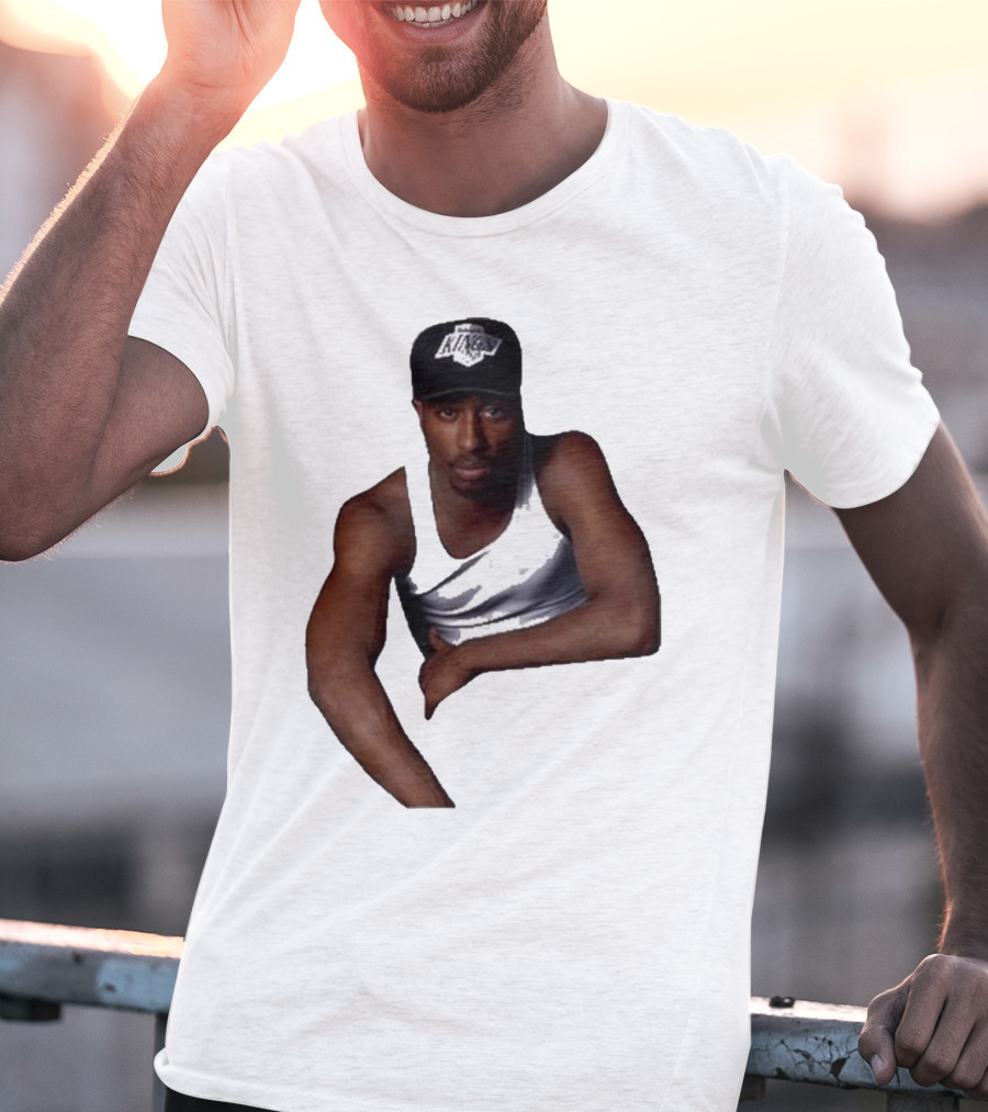 2PAC LA Kings Hat Image T-Shirt