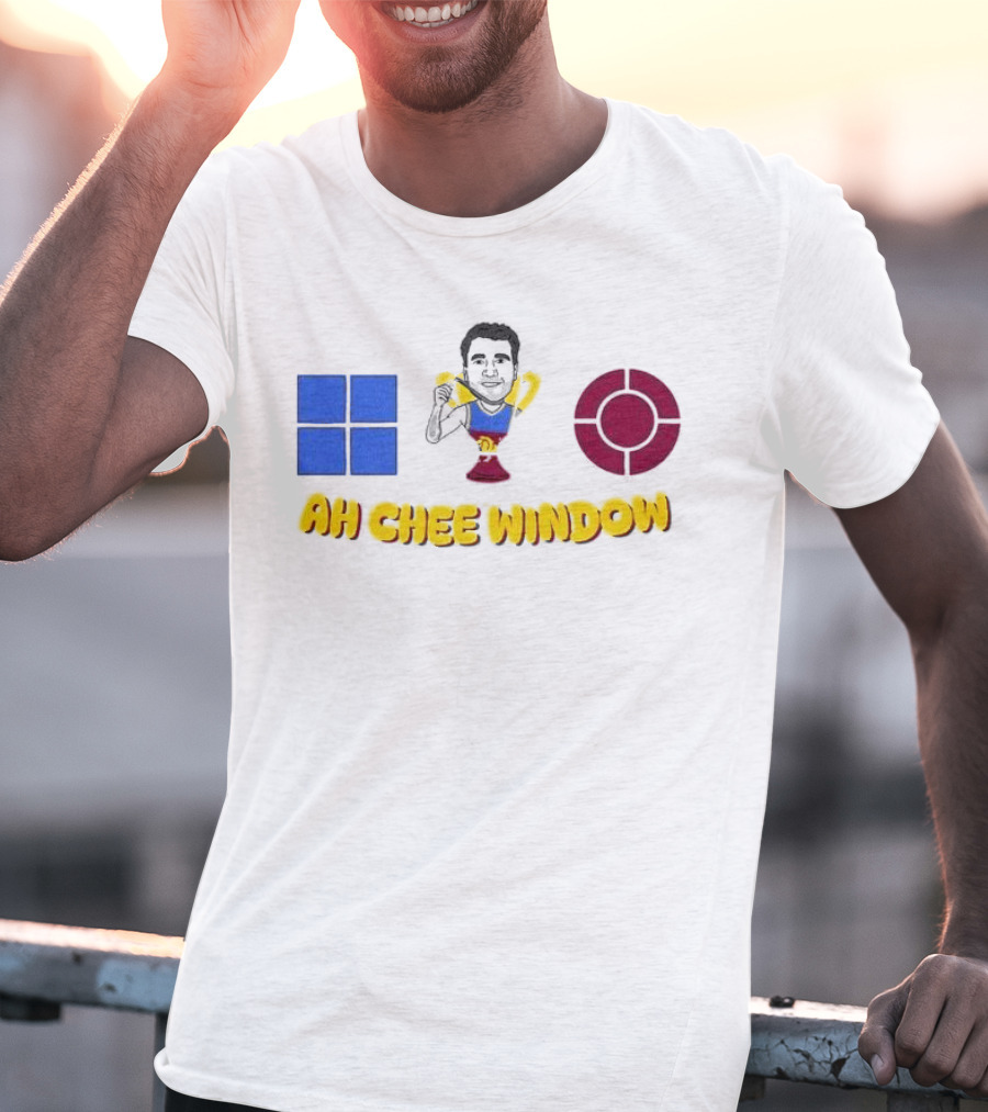 Ah Chee Window Callum Ah Chee Brisbane Lions Blue Red Symbol T-Shirt