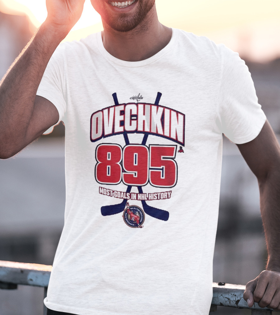 Ovechkin 895 Goals NHL History Washington Capitals T-Shirt