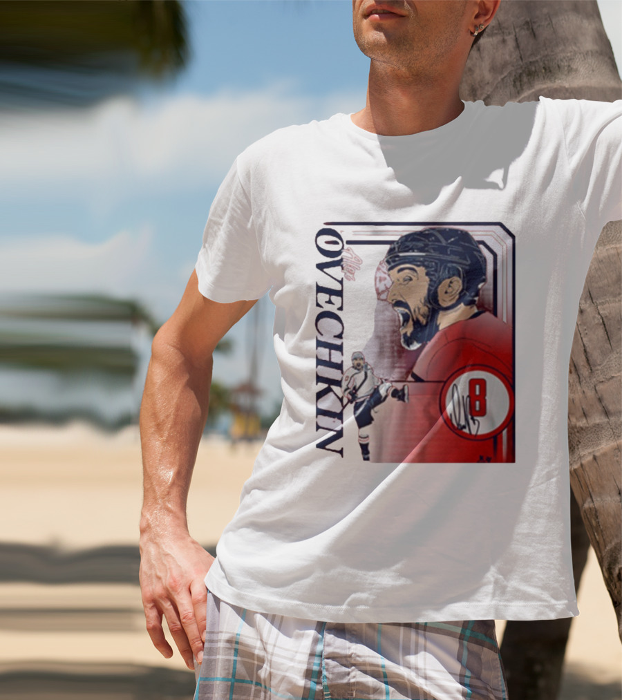 Alexander Ovechkin Dynamic Hockey Collage Number 8 T-Shirt