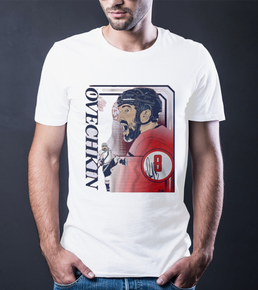 Alexander Ovechkin Dynamic Hockey Collage Number 8 T-Shirt