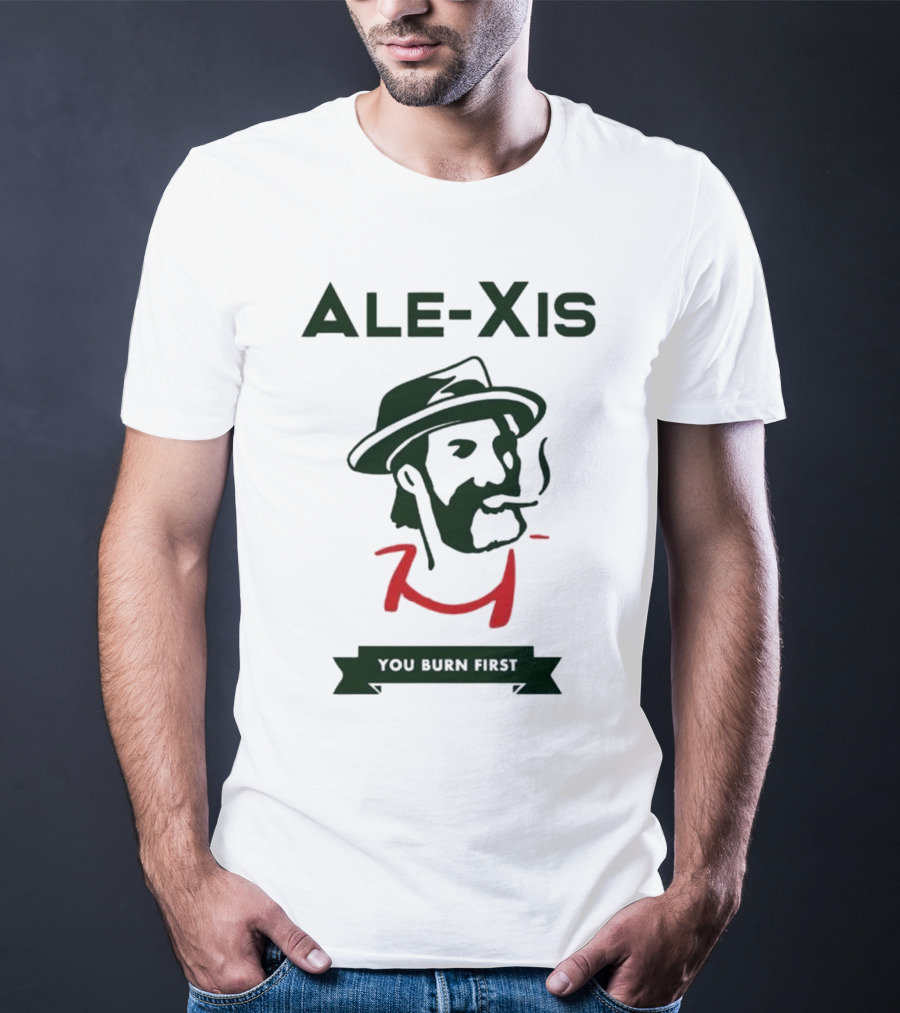 ALE-XIS You Burn First Smoking Man Fedora Illustration T-Shirt