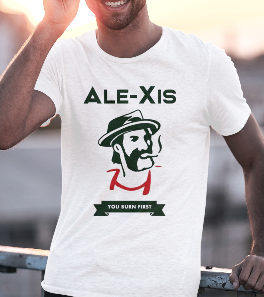 ALE-XIS You Burn First Smoking Man Fedora Illustration T-Shirt
