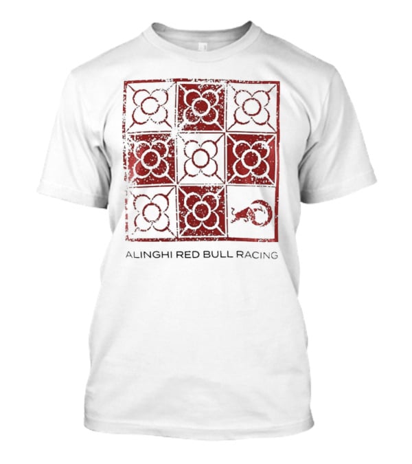 Alinghi Red Bull Racing Barcelona Nine-Panel Grid Pattern T-Shirt