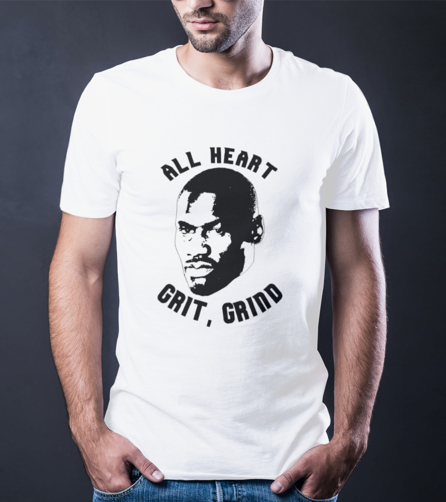 All Heart Grit Grind Iconic Tony Allen Face Outline T-Shirt