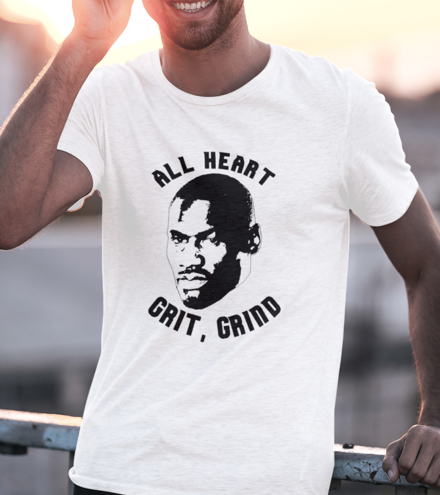 All Heart Grit Grind Iconic Tony Allen Face Outline T-Shirt