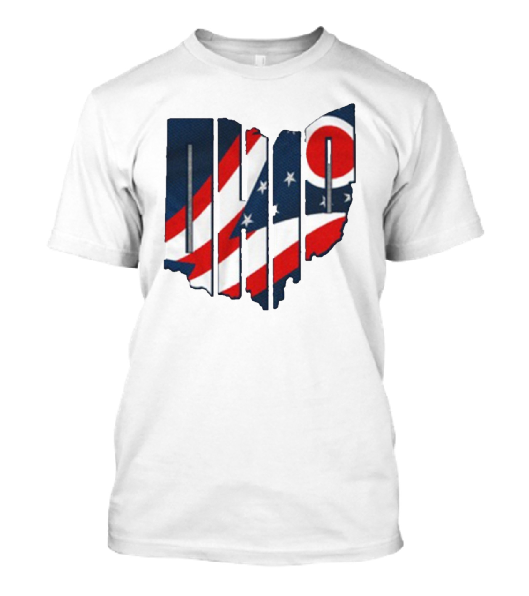Ohio State Flag USA Cleveland Columbus Basketball 2025 T-Shirt