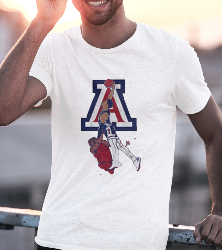 Arizona Basketball Caleb Love Dunking Over Defender T-Shirt
