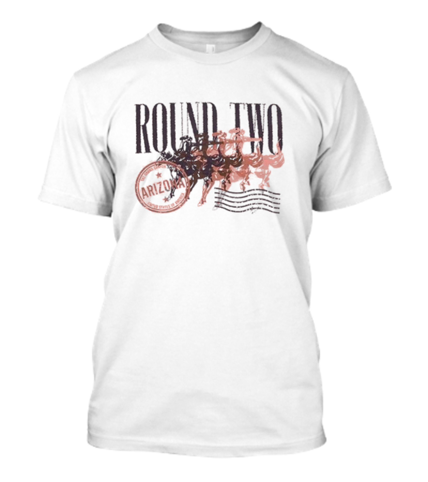 Round Two Arizona Vintage Cowboy Stamp T-Shirt
