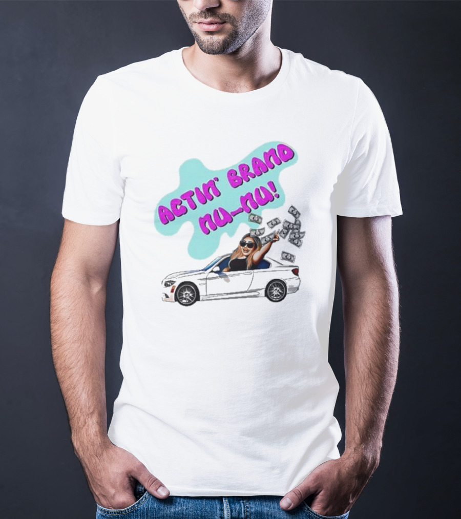 Actin' Brand Nu-Nu 2025 Convertible Car Scene T-Shirt