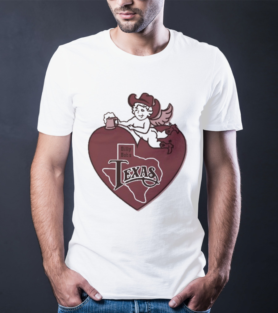 Billy Bob’s Texas Cupids Heart With Cowboy Hat And T-Shirt