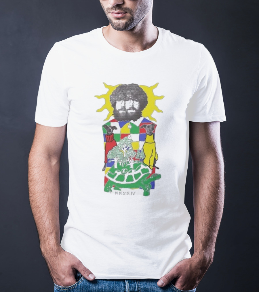 JW Francis Born Losers Records Sunburst Patchwork Dogs And Tortoise MMXXIV T-Shirt