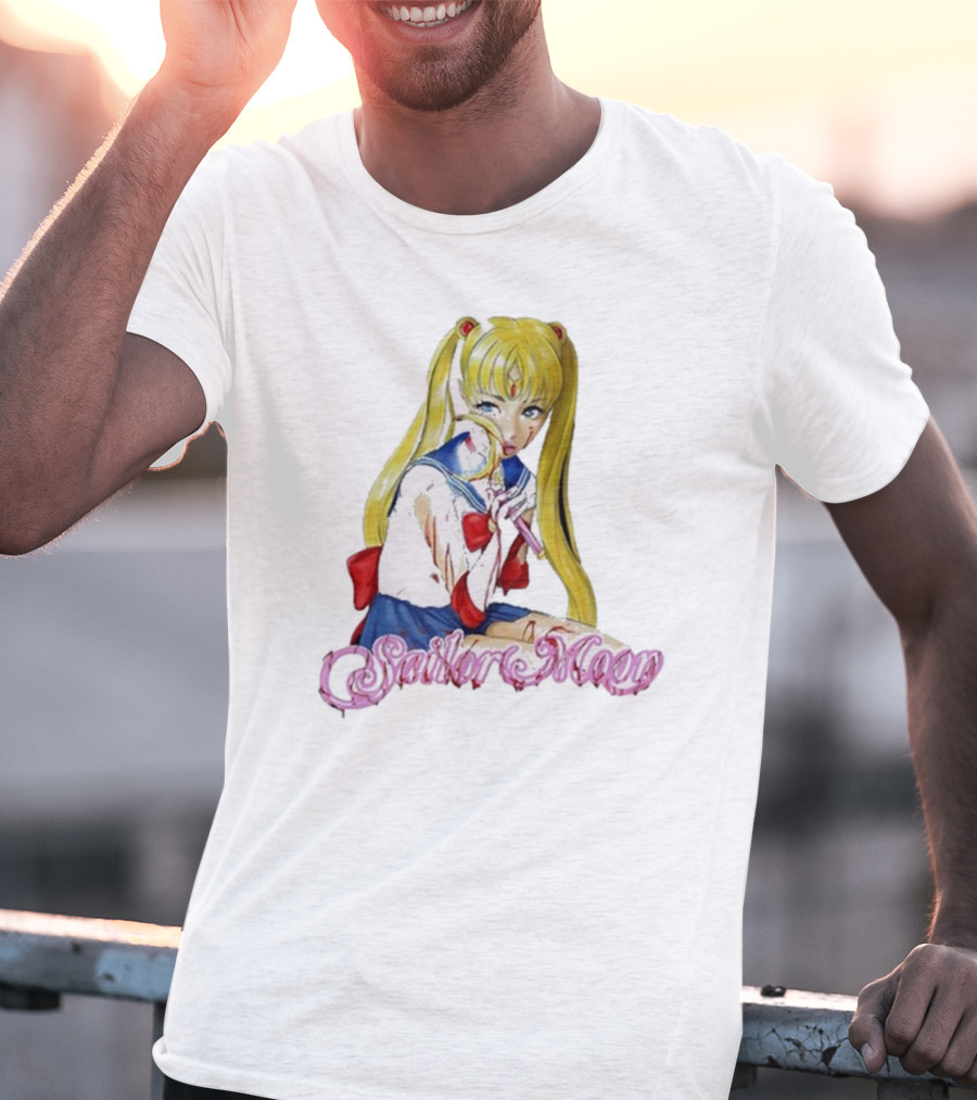 Bl00dina Sailor Moon Anime Mirror And Lipstick T-Shirt