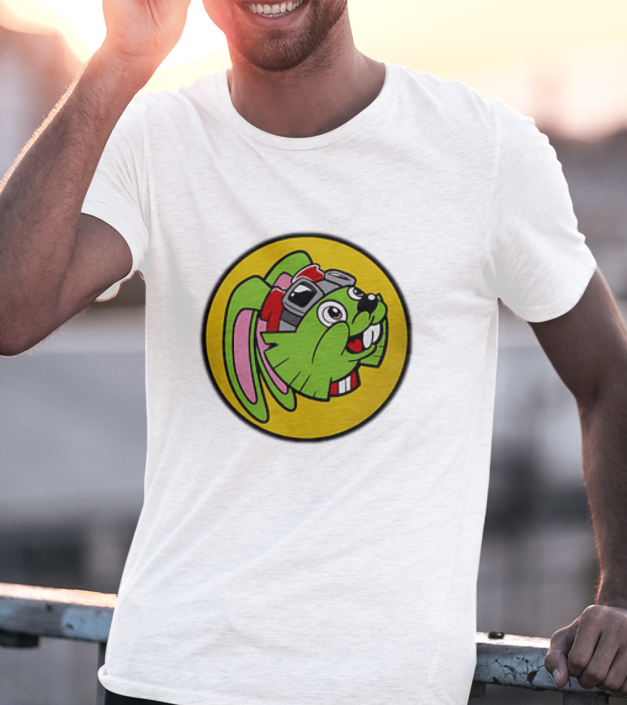 Bucky O’Hare Buc-ee’s Collaboration Featuring Iconic Green Rabbit With Goggles T-Shirt