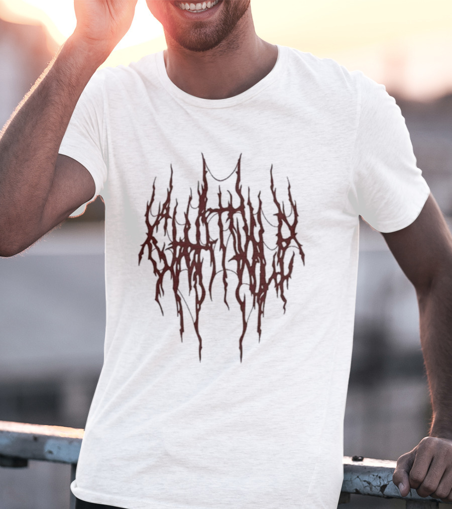 Chat Pile Red Dripping Text Design T-Shirt