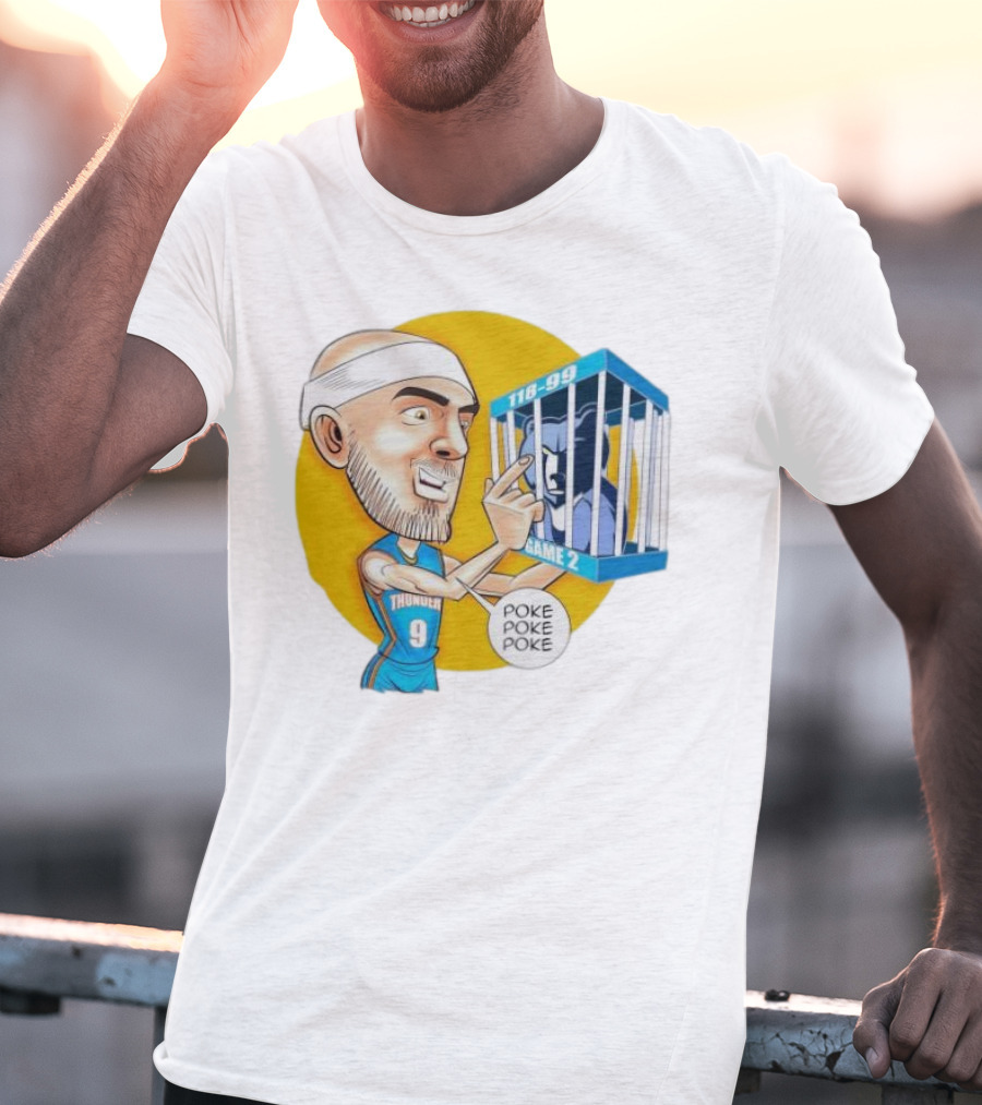 Caruso Poke Poke Poke Thunder 118-99 Game 2 Grizzlies T-Shirt