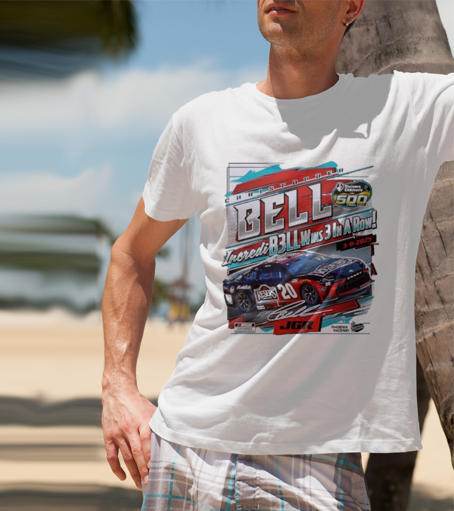 Christopher Bell Wins 3 In A Row Shriners Children’s 500 Race 2025 NASCAR Cup Series JGR T-Shirt