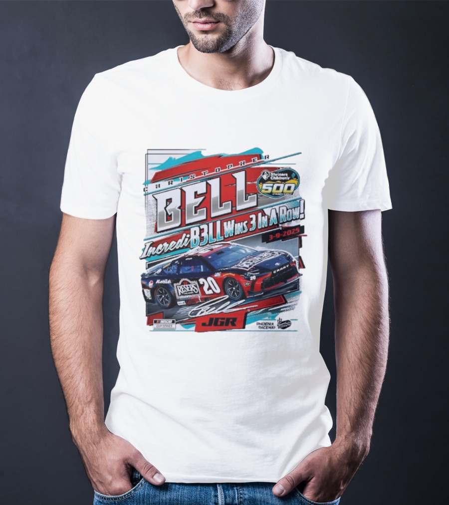 Christopher Bell Wins 3 In A Row Shriners Children’s 500 Race 2025 NASCAR Cup Series JGR T-Shirt