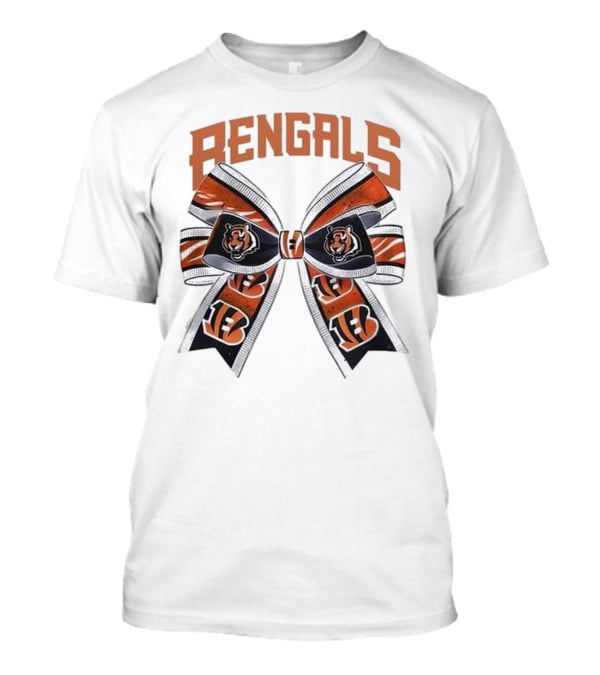 Cincinnati Bengals Bow Featuring Iconic Tiger Logos T-Shirt