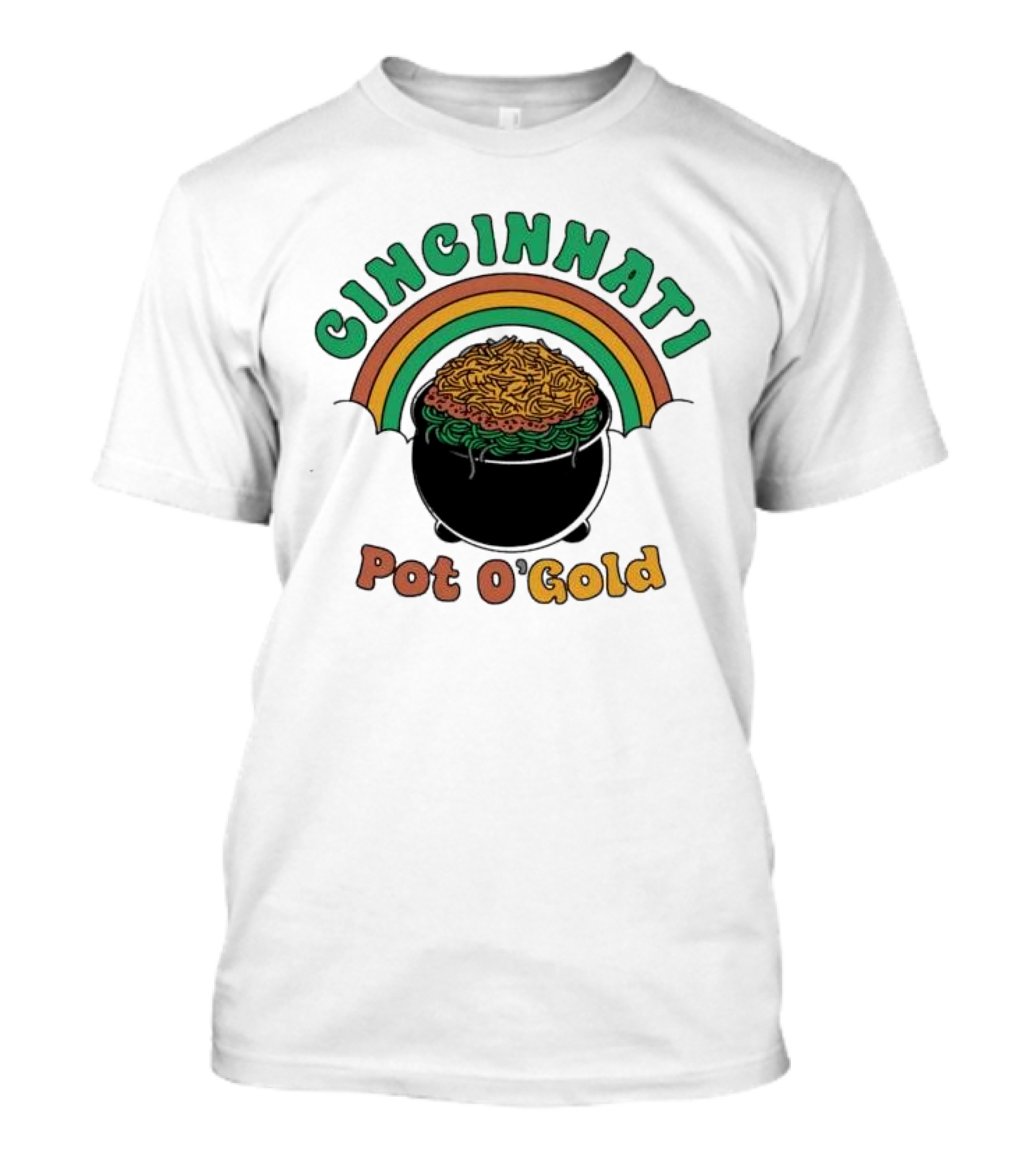 Cincinnati Pot O Gold Rainbow St Patricks Day T-Shirt