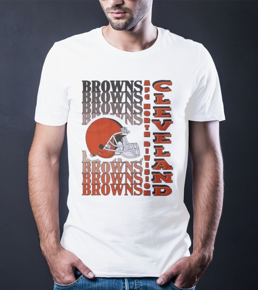 Cleveland Browns AFC North Division Browns Helmet T-Shirt