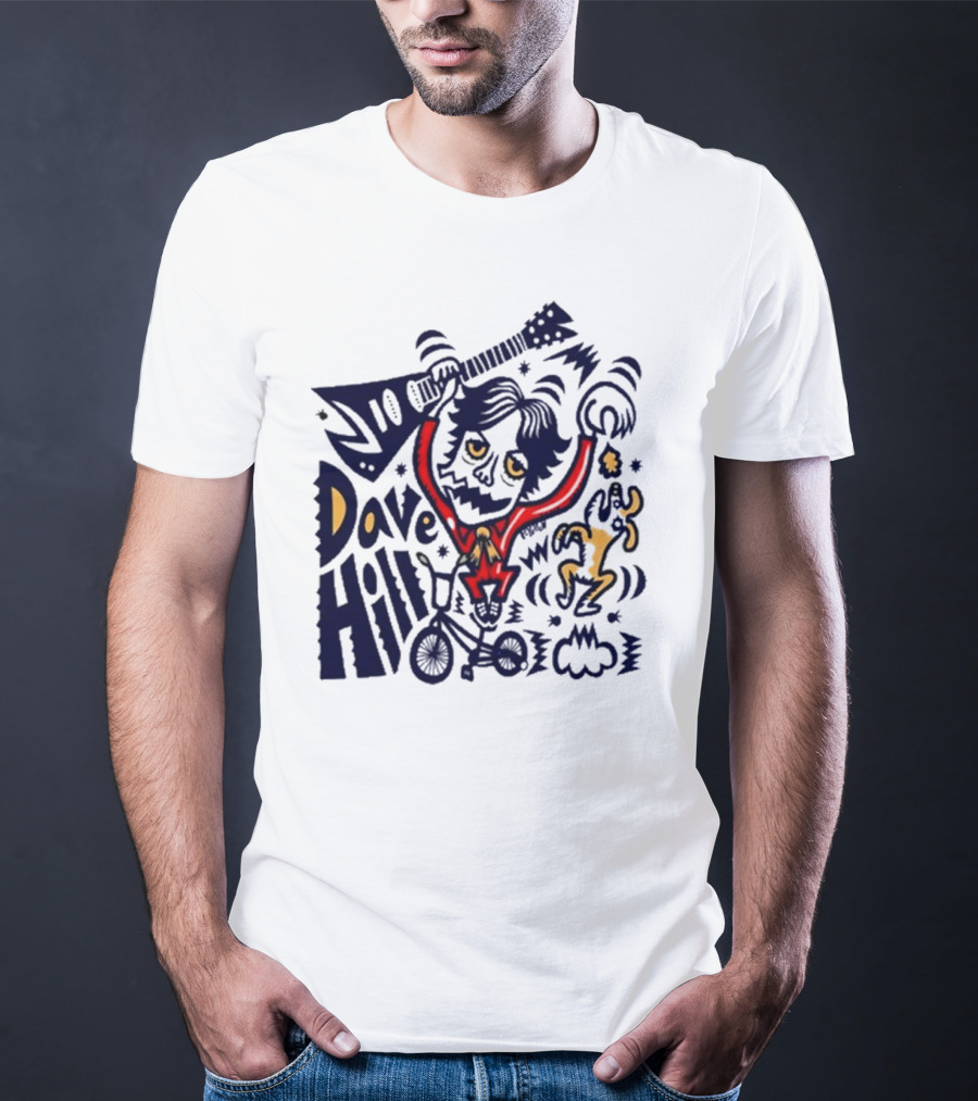 Dave Hill Luci P-Yellow Peelander-Z Guitar Bicycle Art T-Shirt