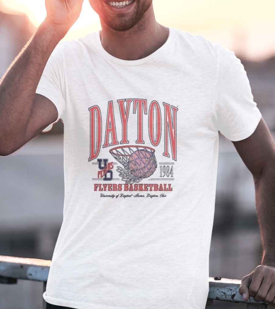 Dayton Flyers Basketball 1983 84 College Basketball Team Vintage Style T-Shirt