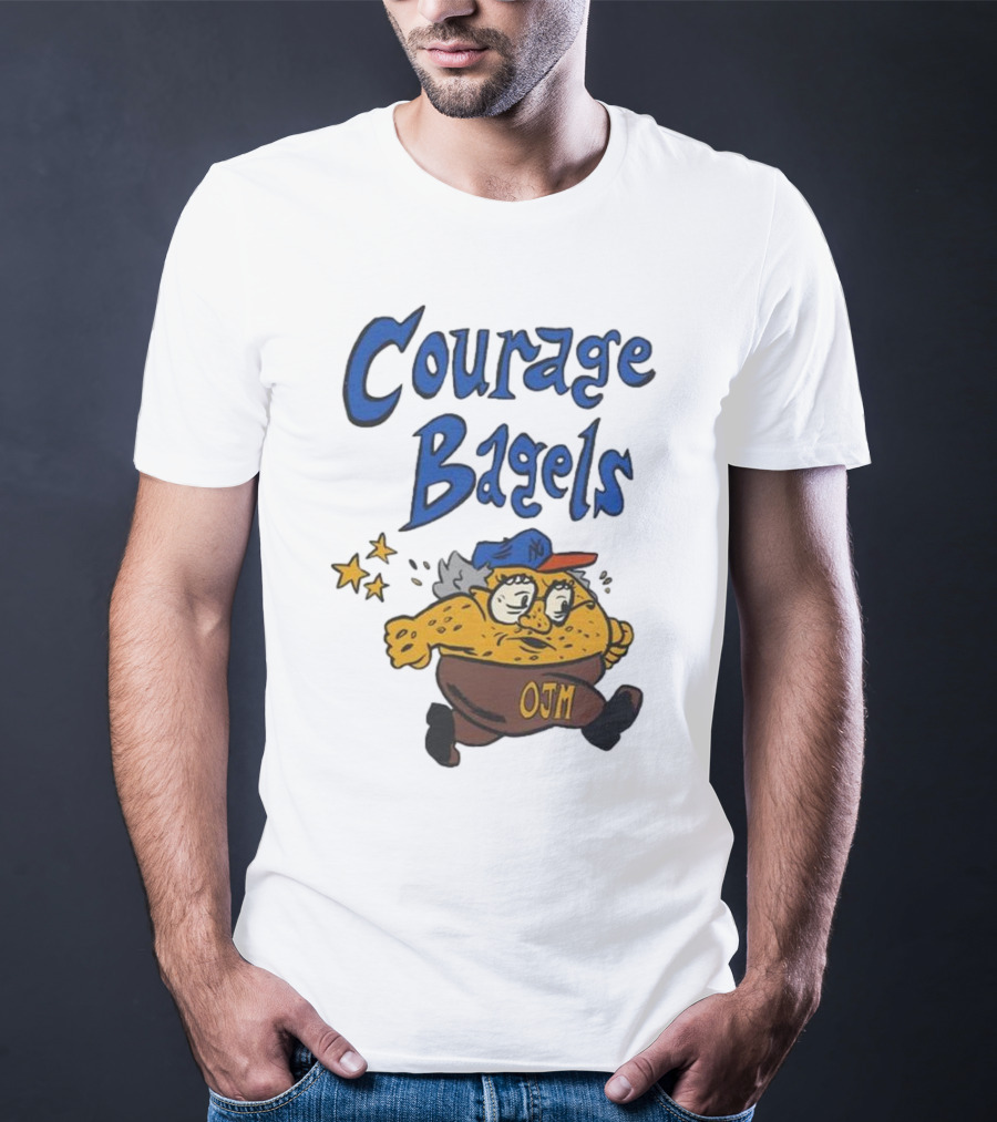 Courage Bagels OJM Character With New York Mets Cap T-Shirt
